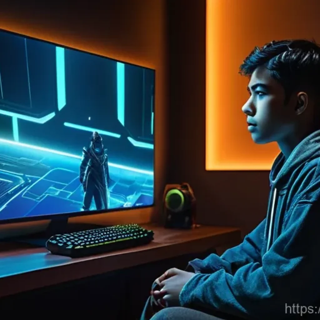 리니지 캐릭터 성별 변경 방법 - **Prompt:** A young, diverse gamer, perhaps in their late teens or early twenties, sits comfortably ...