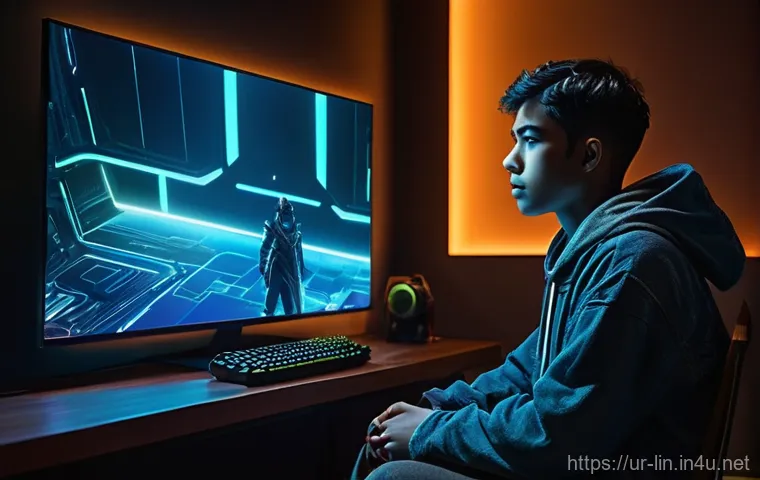 리니지 캐릭터 성별 변경 방법 - **Prompt:** A young, diverse gamer, perhaps in their late teens or early twenties, sits comfortably ...