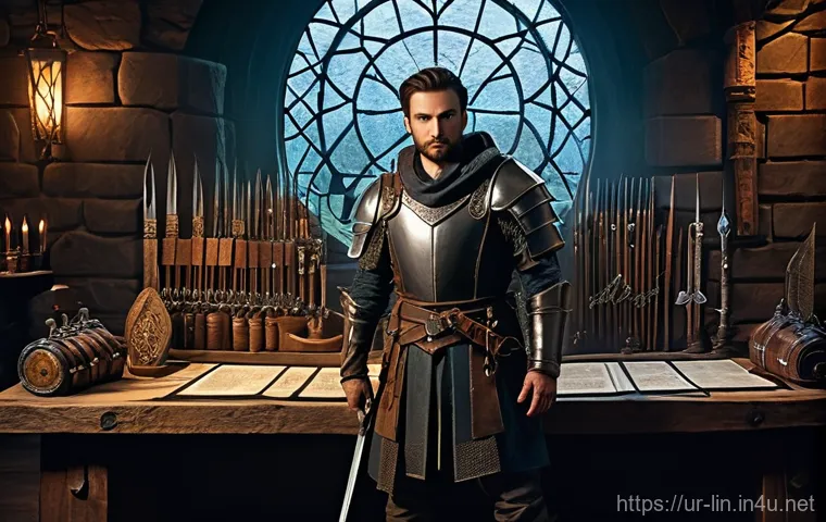 리니지 희귀 보스 공략법 - **Prompt:** A diverse group of four fantasy adventurers, all wearing full, age-appropriate battle at...