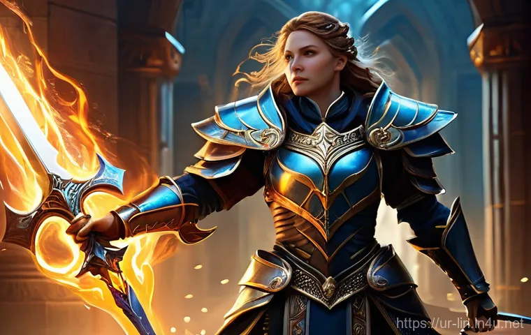 리니지 확장팩 기능 분석 - Prompt for "The Arrival of Powerful New Classes":**
"A dynamic, epic scene showcasing three distinct...