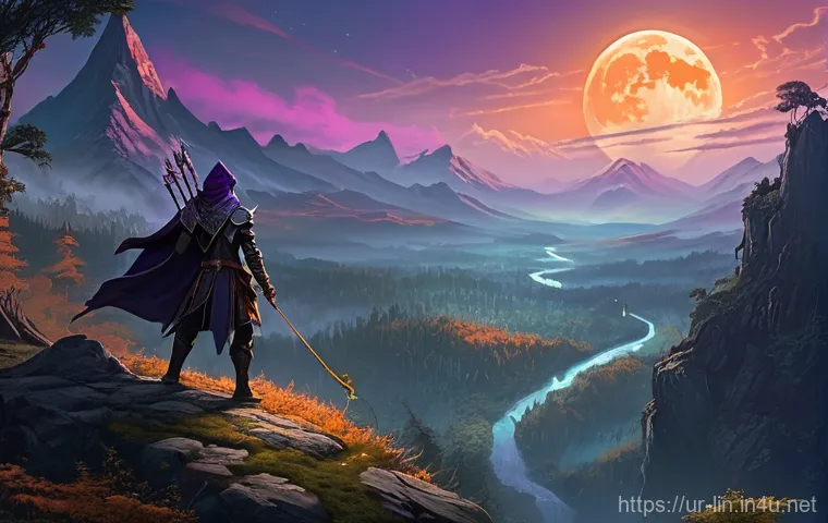 리니지 RPG 요소 심층 분석 - Prompt 1: Epic Exploration and Diverse Adventurers in a Mysterious Land**